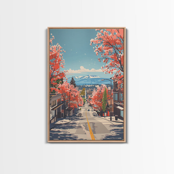 Concord Travel Poster, Framed Canvas Print, Retro Wall Art, Travel Print, Living Room Wall Art, Minimalist Poster, Home Office Decor