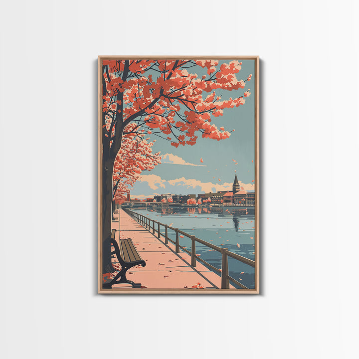 Dearborn Travel Poster, Canvas Print, Travel Wall Art, City Wall Art, Vintage Travel Art, Art Print, Travel Art Print, Landscape Art