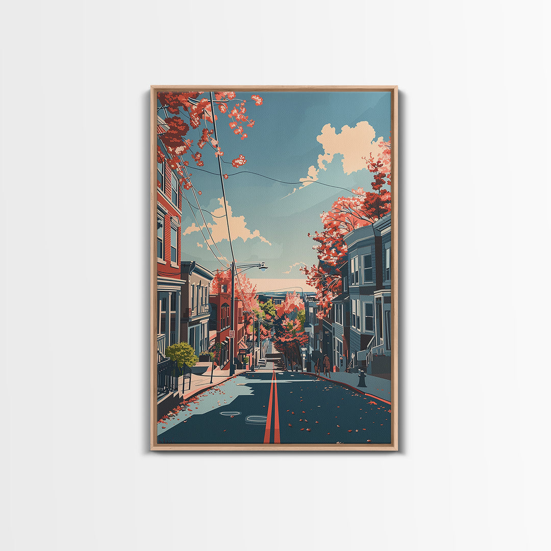 Edison Travel Poster, Framed Canvas Print, City Art Print, Travel Wall Art, Art Print, Travel Print, Travel Art Print, City Wall Art