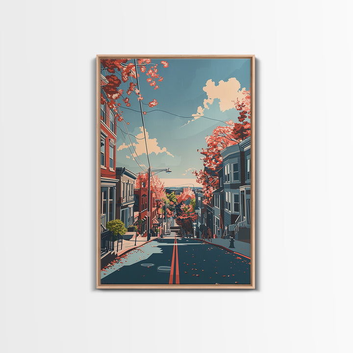 Edison Travel Poster, Framed Canvas Print, City Art Print, Travel Wall Art, Art Print, Travel Print, Travel Art Print, City Wall Art