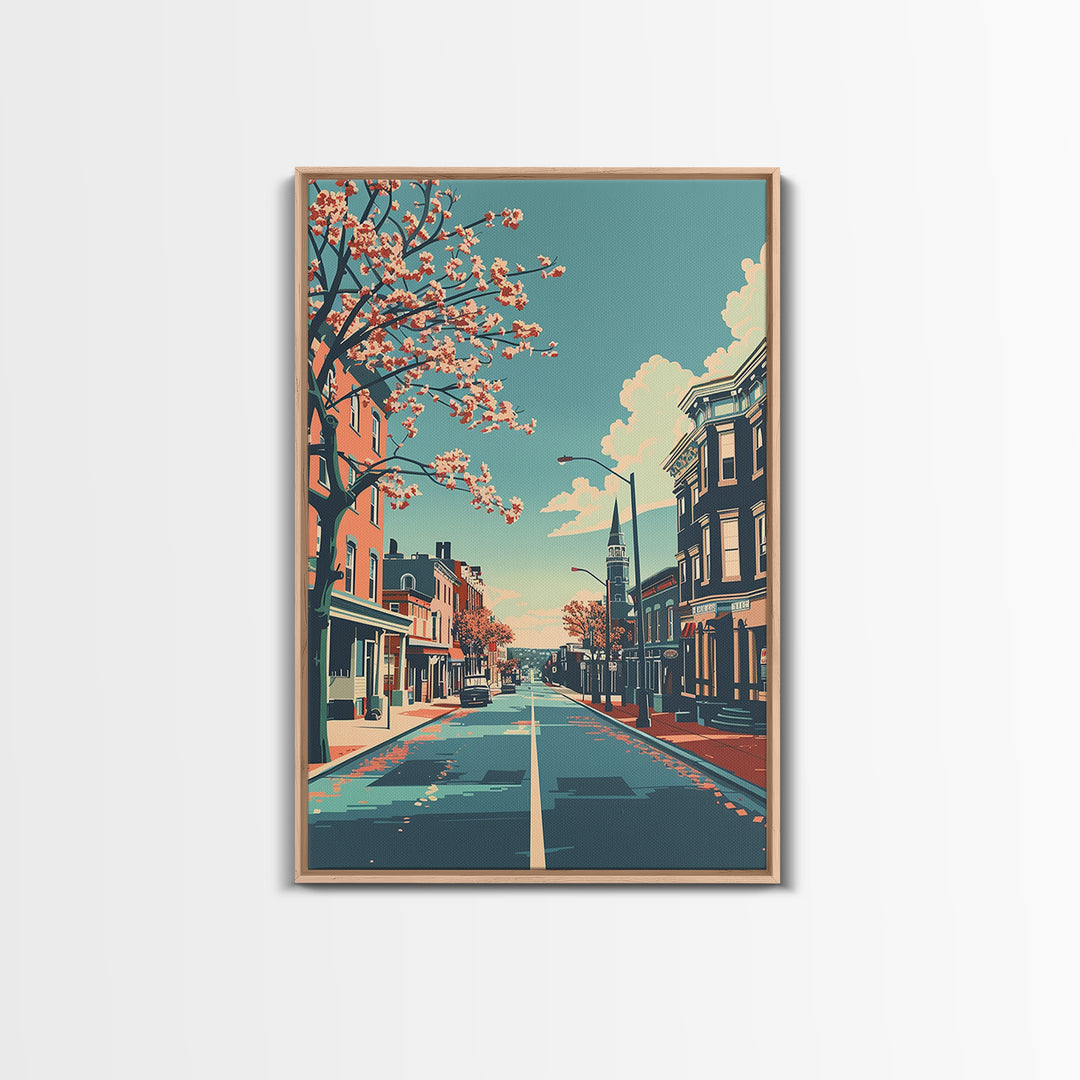Elizabeth Travel Poster, Canvas Print, Vintage Travel Print, City Wall Art, Art Print, Gallery Wall Set, Travel Print, Landscape Art