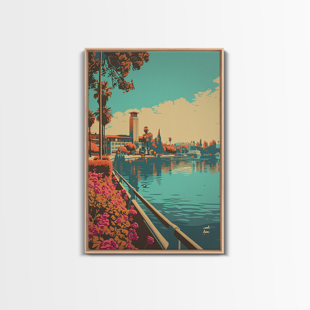 Elk Grove Travel Poster, Framed Canvas Print, Poster Print, Travel Wall Art, Travel Prints, Fine Art Print, Poster Art, Travel Decor