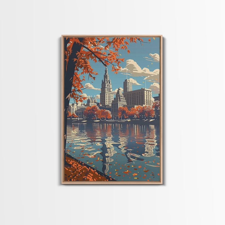 Fort Wayne Travel Poster, Canvas Print, City Art Print, Travel Wall Art, Art Print, Colorful Wall Art, City Wall Art, Fine Art Print