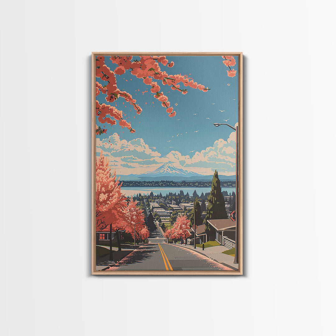Hillsboro Travel Poster, Canvas Print, City Travel Poster, Travel Wall Decor, Minimalist Poster, City Art Print, Retro Travel Poster