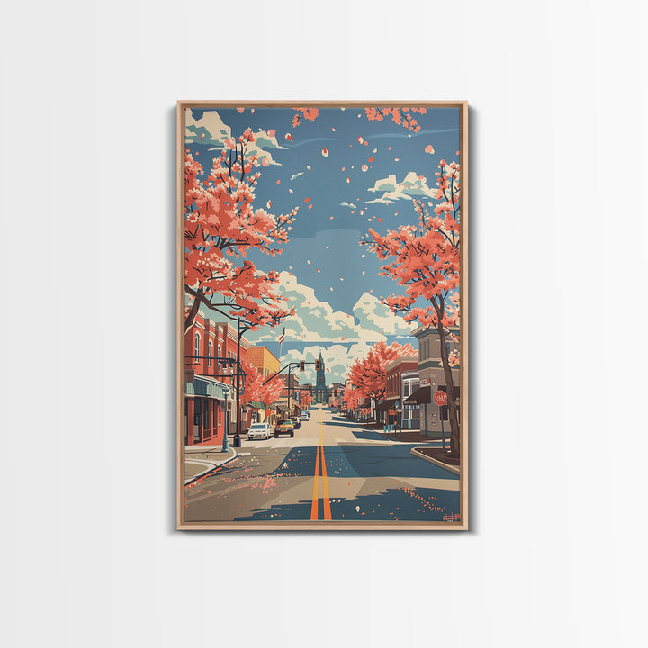 Independence Travel Poster, Framed Canvas Print, Vintage Travel Print, City Wall Art, Art Print, Wanderlust Gift, Retro Travel Print