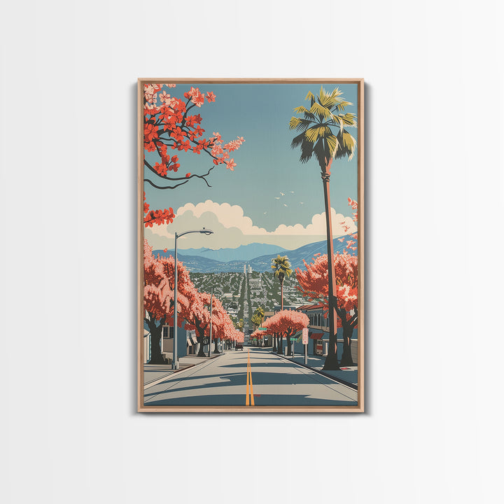 Inglewood Travel Poster, Framed Canvas Print, City Travel Poster, Travel Wall Art, Vintage Travel, Retro Wall Art, Minimalist Poster