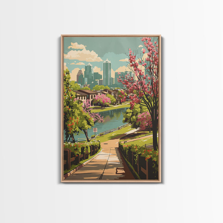 Irving Travel Poster, Framed Canvas Print, City Art Print, Travel Wall Art, Landscape Art, Art Print, City Wall Art, Wanderlust Gift