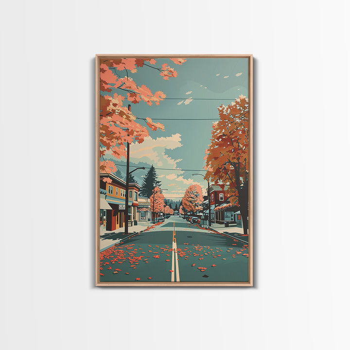 Kent Travel Poster, Framed Canvas Print, City Art Print, Travel Wall Art, Retro Travel Print, Travel Art Print, Watercolor Cityscape