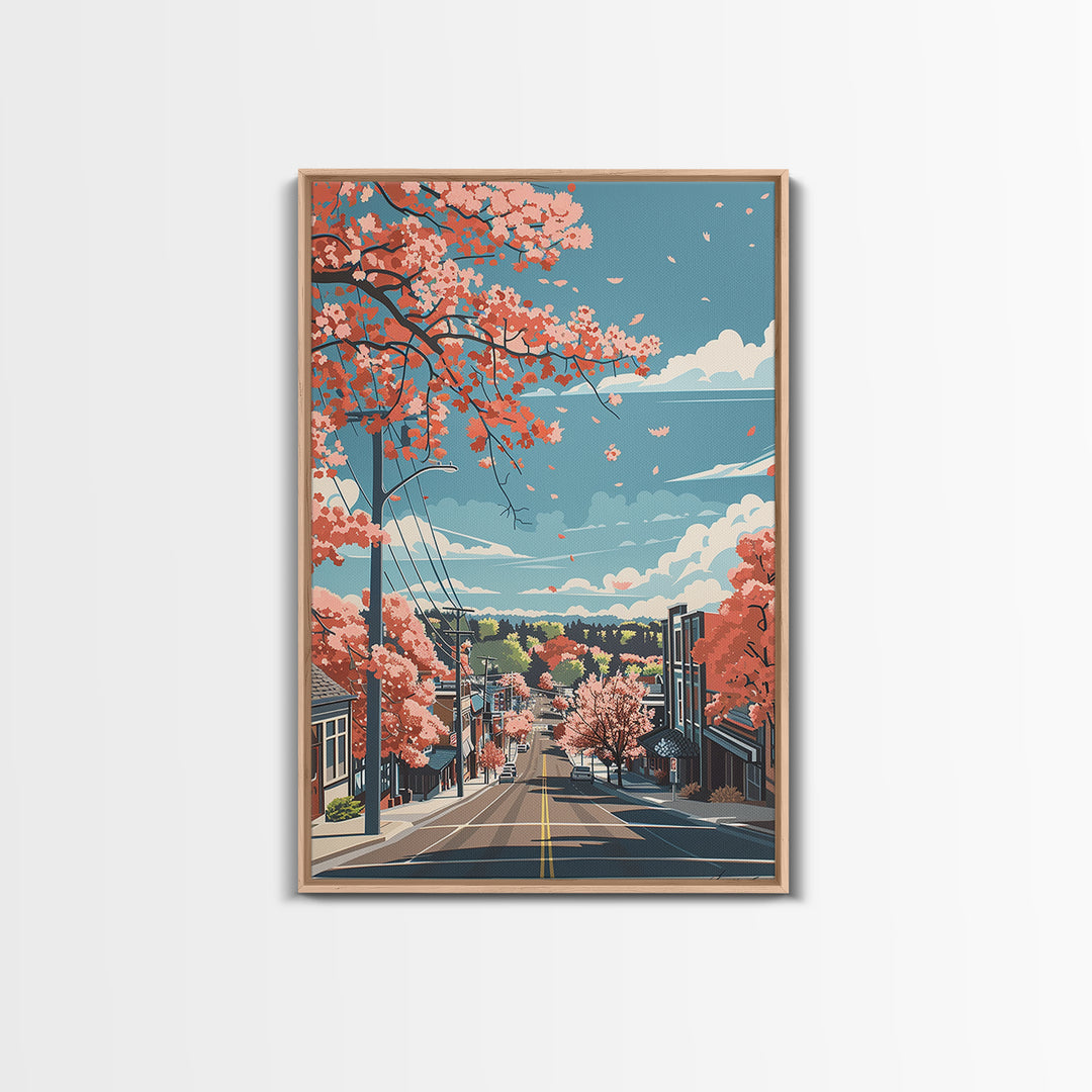 Lees Summit Travel Poster, Framed Canvas Print, City Art Print, Travel Wall Art, Colorful Wall Art, Landscape Art, Home Office Decor