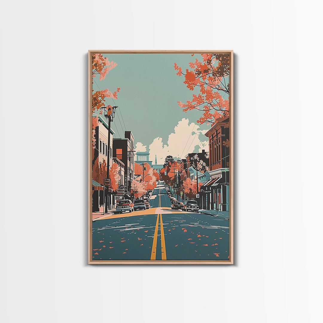 Macon Travel Poster, Canvas Print, City Art Print, Travel Wall Art, Travel Prints, Vintage Posters, City Travel Poster, Travel Print