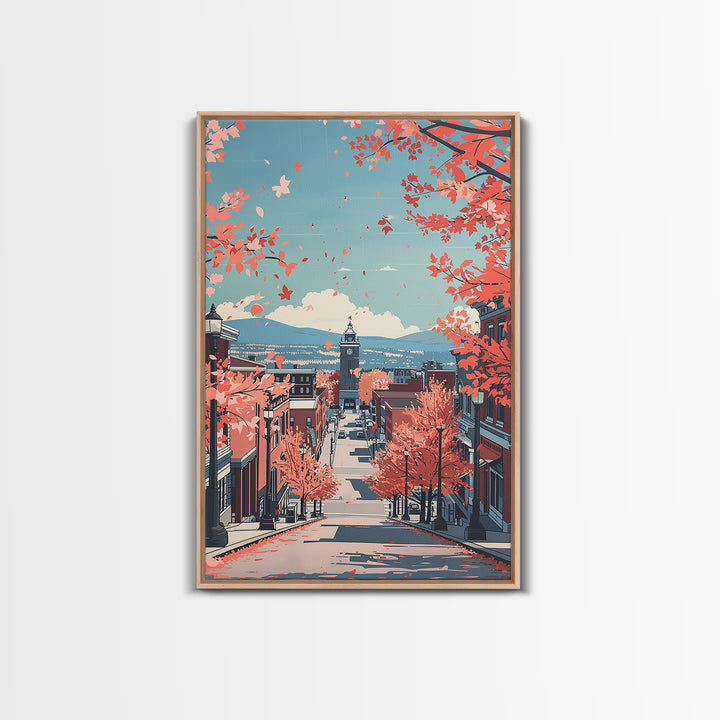 Manchester Travel Poster, Framed Canvas Print, Vintage Travel Print, City Wall Art, Retro Wall Art, City Travel Poster, Travel Print