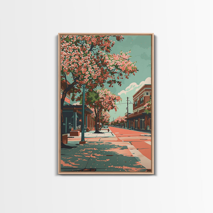 McKinney Travel Poster, Framed Canvas Print, Travel Art Print, Modern Wall Decor, Travel Wall Art, Travel Posters, Home Office Decor