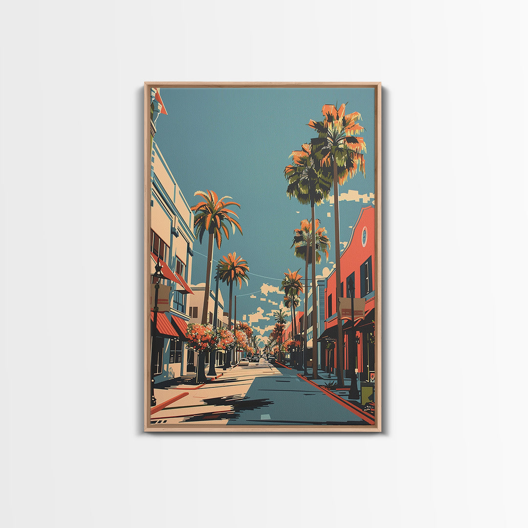 Miramar Travel Poster, Canvas Print, Travel Prints, Landscape Art, Vintage Posters, Vintage Travel Art, Wall Art, Retro Travel Print
