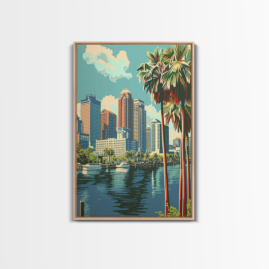 New Orleans Travel Poster, Canvas Print, Travel Wall Decor, Minimalist Poster, Retro Travel Print, Modern Wall Decor, City Art Print