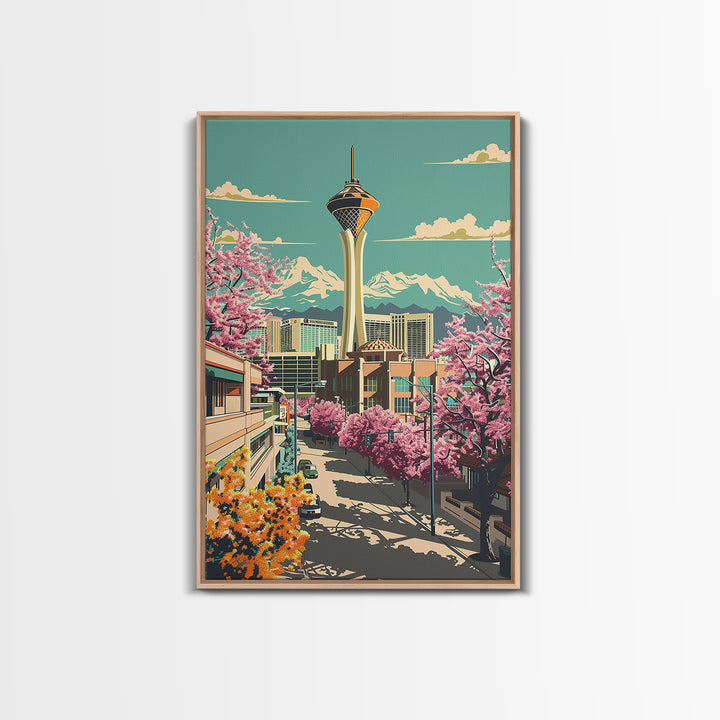 North Las Vegas Travel Poster, Canvas Print, City Art Print, Travel Wall Art, Colorful Wall Art, Retro Travel Poster, Travel Posters