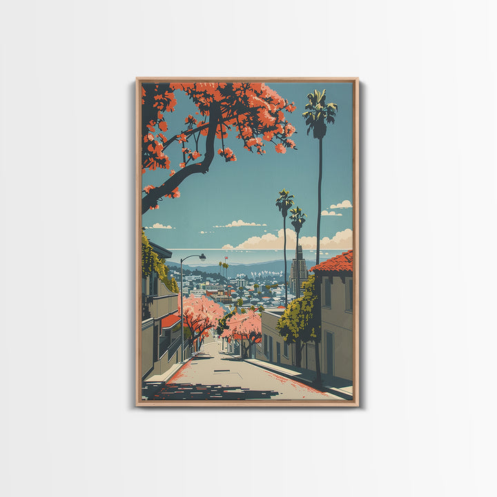 Orange Travel Poster, Canvas Print, City Travel Poster, Travel Wall Decor, Art Print, Retro Travel Poster, Poster Art, City Wall Art