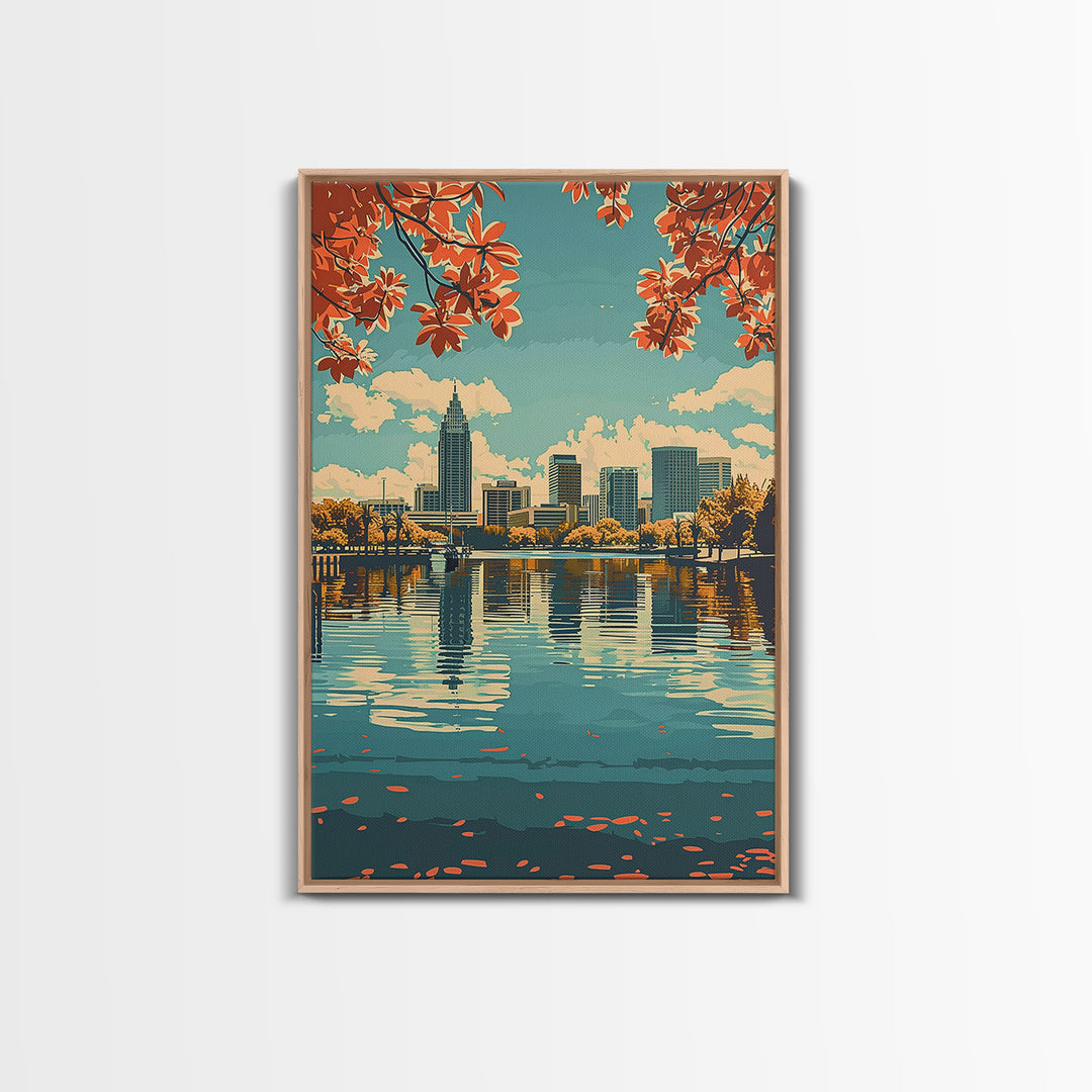 Orlando Travel Poster, Framed Canvas Print, City Travel Poster, Vintage City Poster, Travel Wall Art, Travel Posters, Vintage Poster