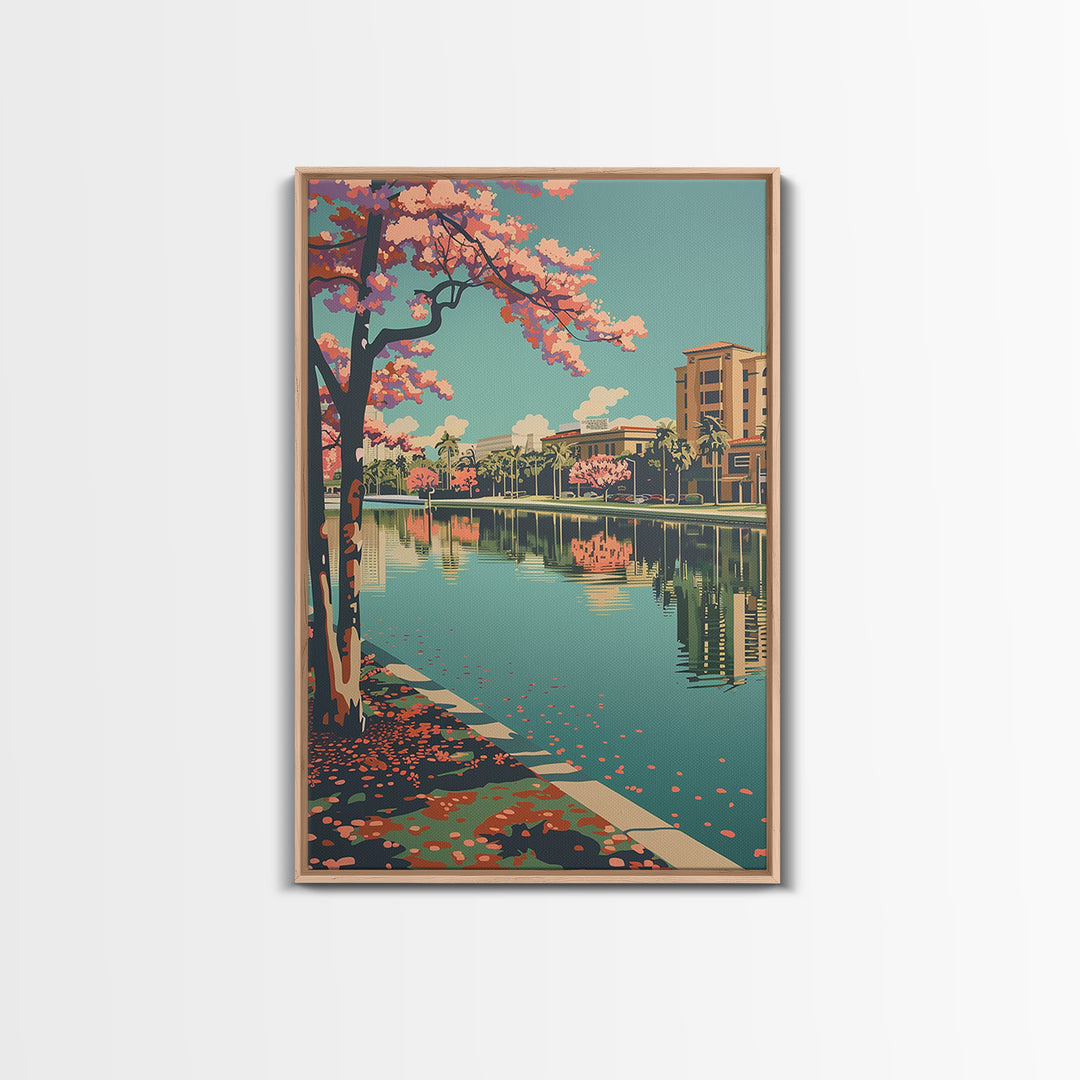 Pembroke Pines Travel Poster, Canvas Print, Travel Art Print, Modern Wall Decor, Retro Wall Art, Wall Art, Art Print, City Art Print