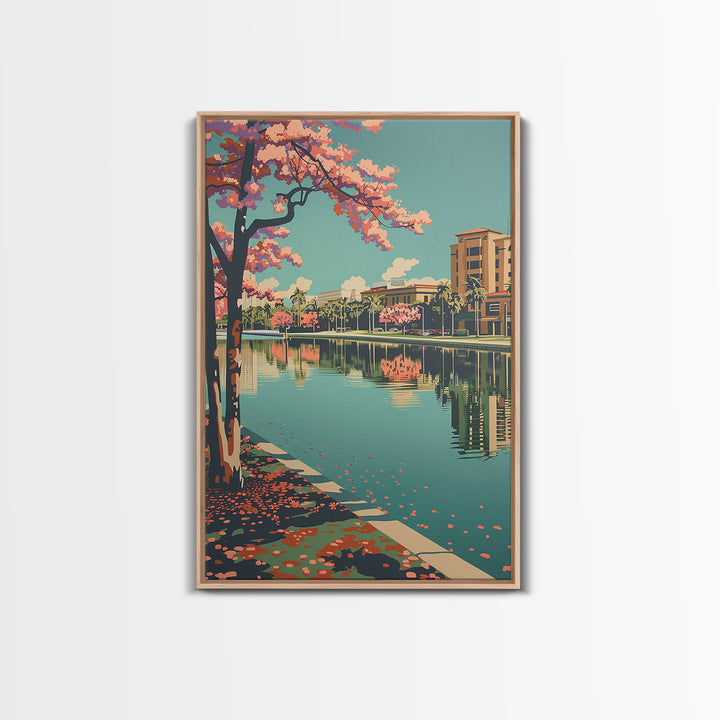Pembroke Pines Travel Poster, Canvas Print, Travel Art Print, Modern Wall Decor, Retro Wall Art, Wall Art, Art Print, City Art Print
