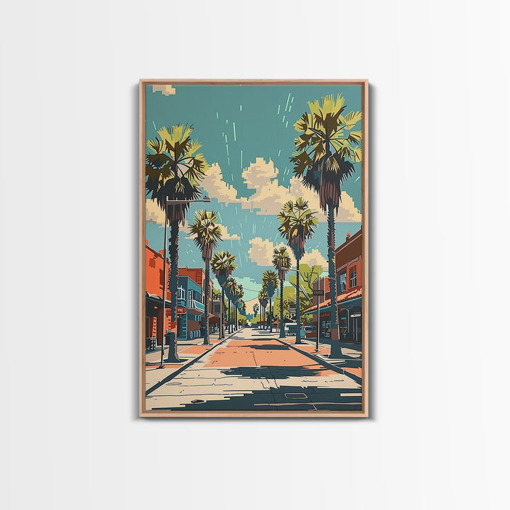 Rancho Cucamonga Travel Poster, Framed Canvas Print, Travel Wall Art, City Wall Art, Travel Art Print, Wanderlust Gift, Travel Decor