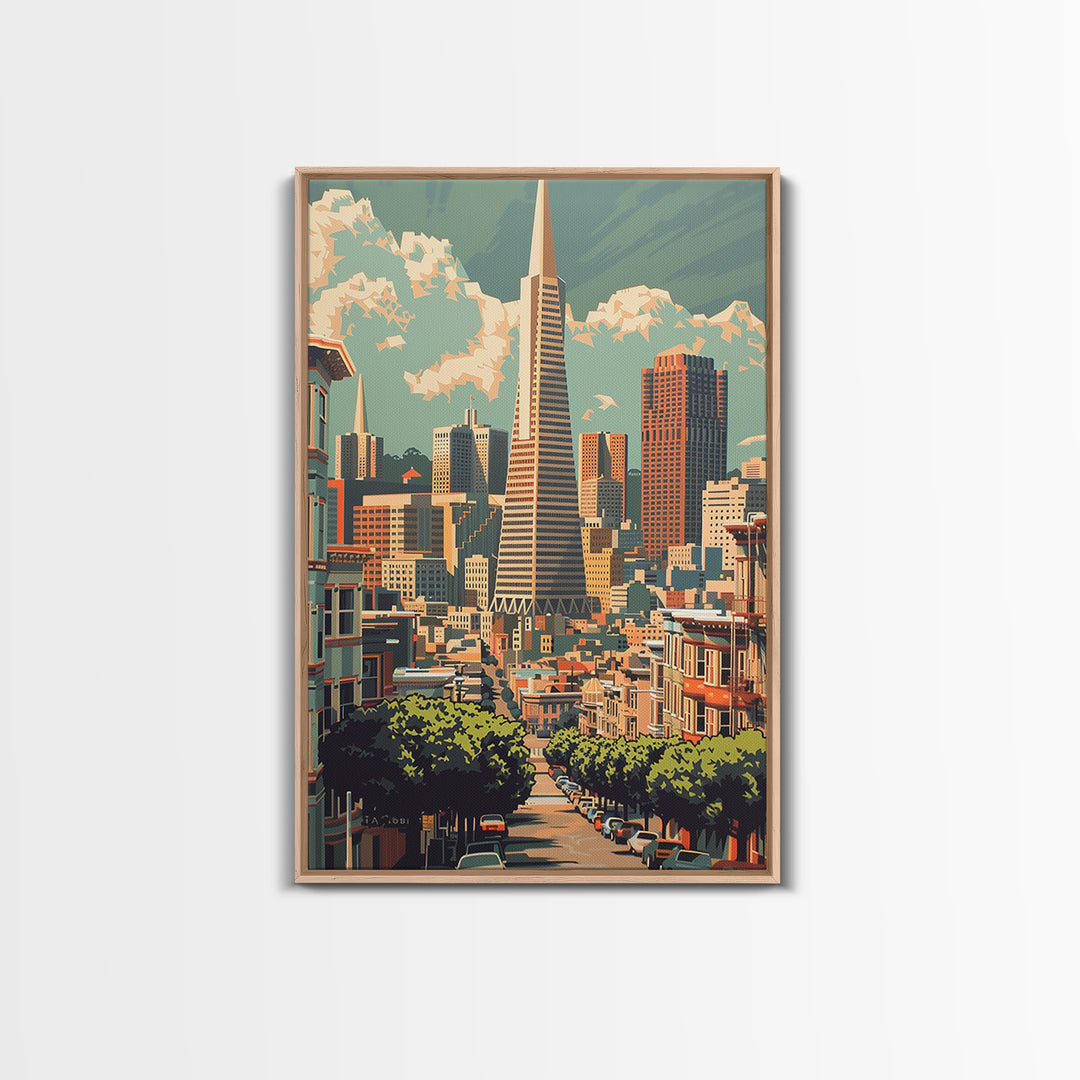 San Francisco Travel Poster, Canvas Print, City Travel Poster, Vintage City Poster, Gallery Wall Set, Vintage Travel, Vintage Poster