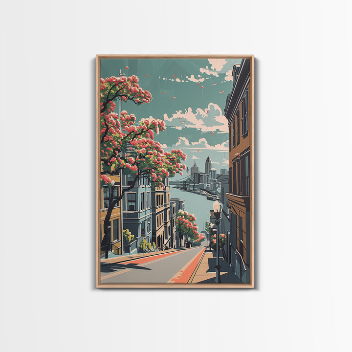 Savannah Travel Poster, Canvas Print, City Travel Poster, Vintage City Poster, Vintage Travel Print, Travel Print, City Illustration