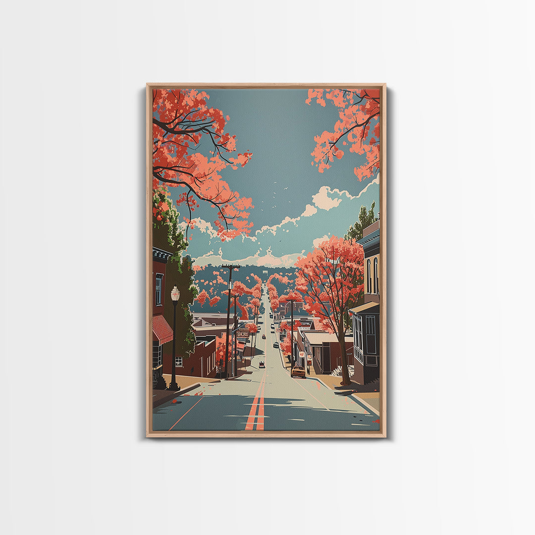 South Fulton Travel Poster, Framed Canvas Print, Retro Travel Poster, City Wall Art, Vintage Travel Art, Poster Art, Wanderlust Gift