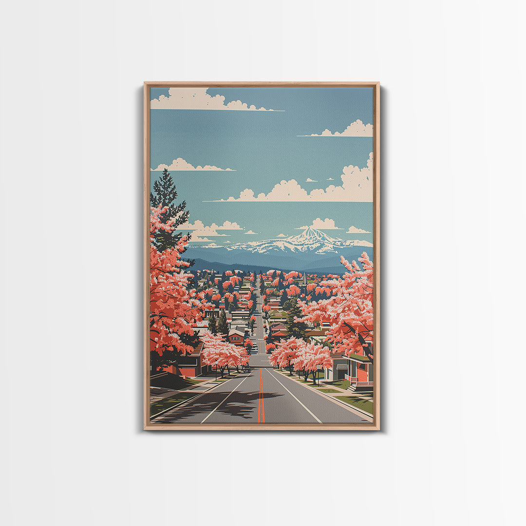 Spokane Valley Travel Poster, Canvas Print, City Travel Poster, Vintage City Poster, Minimalist Poster, Travel Print, Travel Posters