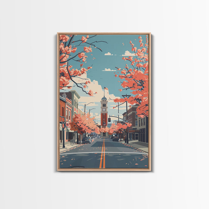 Springfield Travel Poster, Framed Canvas Print, City Travel Poster, Travel Wall Art, Gallery Wall Set, City Art Print, Travel Prints