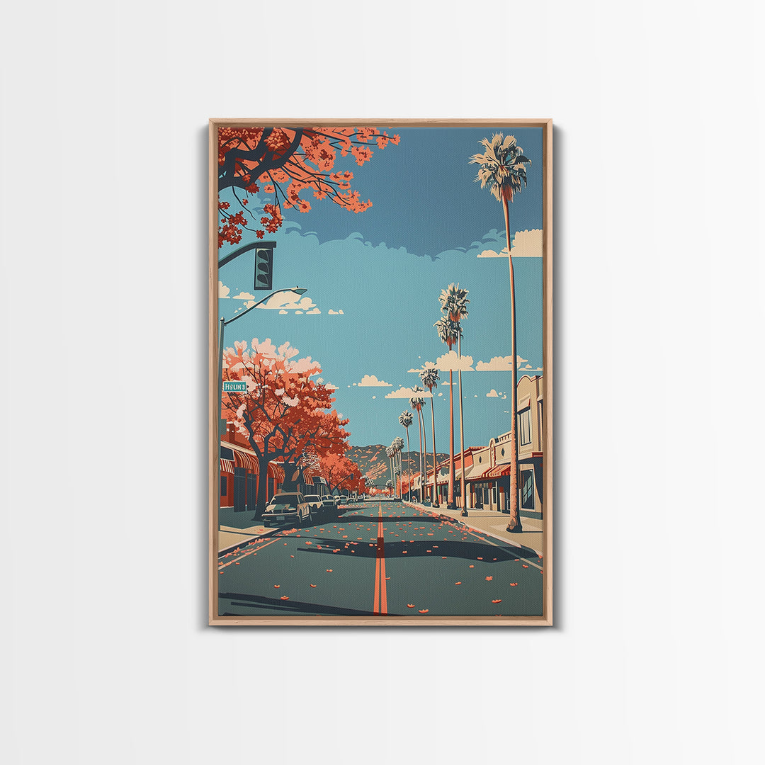 Victorville Travel Poster, Framed Canvas Print, Retro Travel Poster, City Wall Art, Vintage Poster, Retro Travel Print, Travel Print