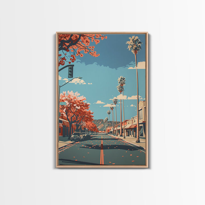 Victorville Travel Poster, Framed Canvas Print, Retro Travel Poster, City Wall Art, Vintage Poster, Retro Travel Print, Travel Print