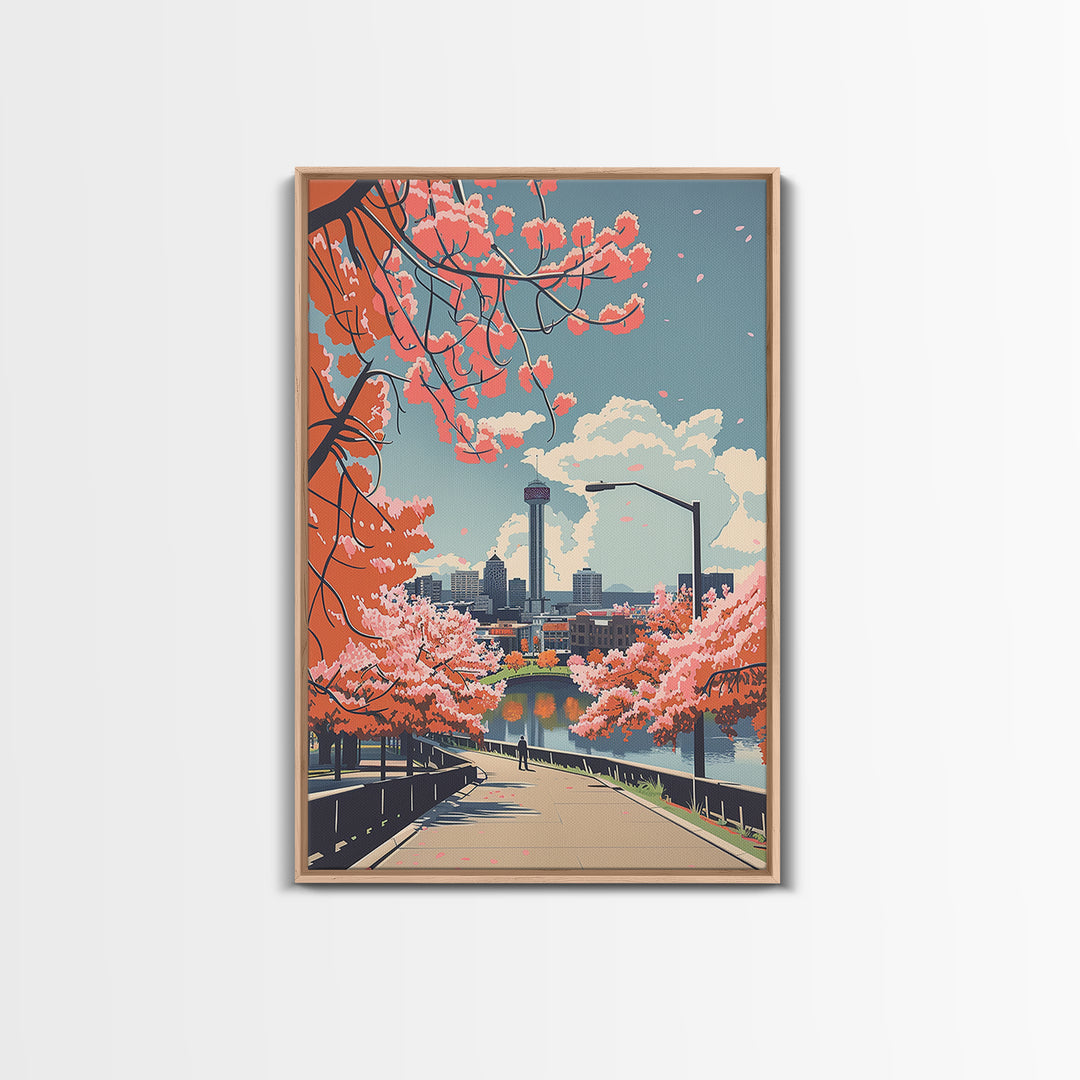 Wichita Falls Travel Poster, Canvas Print, Retro Travel Poster, City Wall Art, Vintage Travel Print, City Illustration, Poster Print