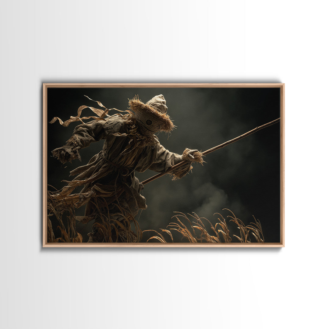 The Living Scarecrow, Baroque Witchcraft Art, Landscape Wall Art, Dark Fantasy Wall Art, Canvas Print, Halloween Wall Art