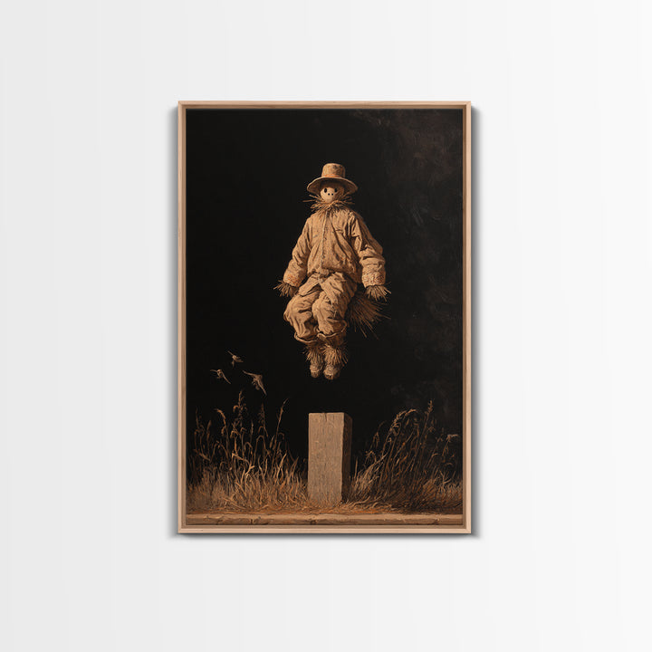 The Living Scarecrow, Dark Romantic Horror Art, Vertical Wall Art, Macabre Wall Art, Framed Canvas Print, Halloween Wall Art
