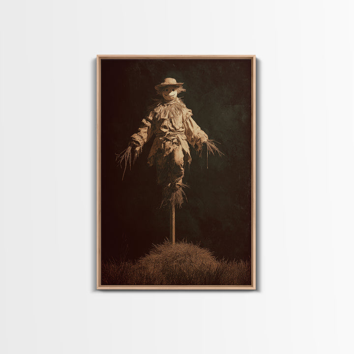 The Living Scarecrow, Decadent Gothic Art, Vertical Wall Art, Macabre Wall Art, Canvas Print, Halloween Wall Art, Statement Wall Art