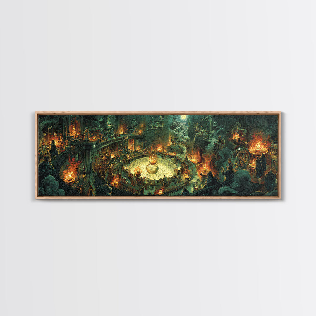 The Mad Alchemist, Apocalyptic Romantic Art, Extra Wide Wall Art, Dark Fantasy Wall Art, Canvas Print, Halloween Wall Art, Halloween Decor