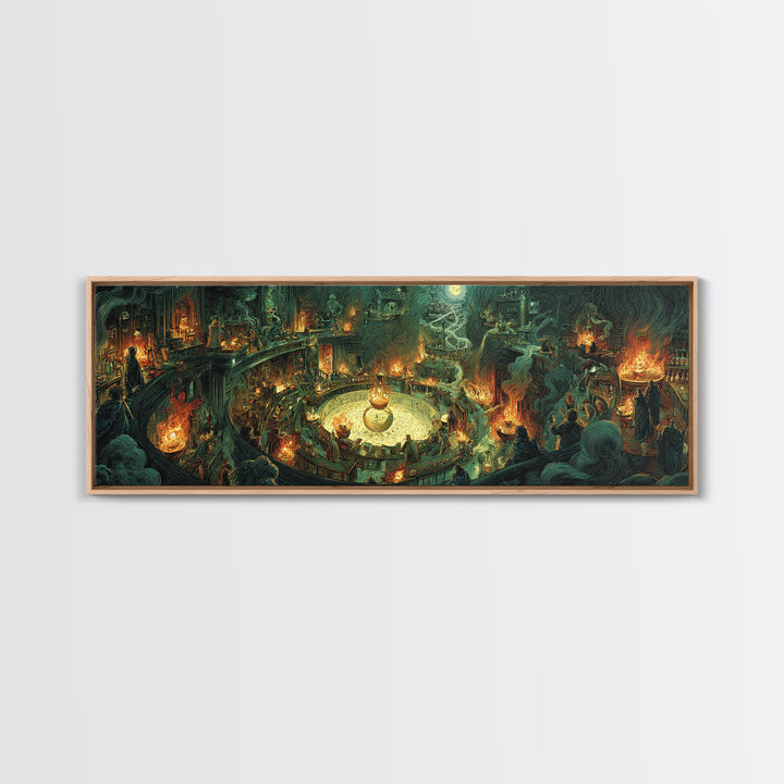 The Mad Alchemist, Apocalyptic Romantic Art, Extra Wide Wall Art, Dark Fantasy Wall Art, Canvas Print, Halloween Wall Art, Halloween Decor