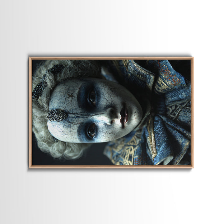The Haunted Porcelain Doll, Stained Glass Gothic Art, Landscape Wall Art, Gothic Horror Wall Art, Canvas Print, Halloween Wall Art