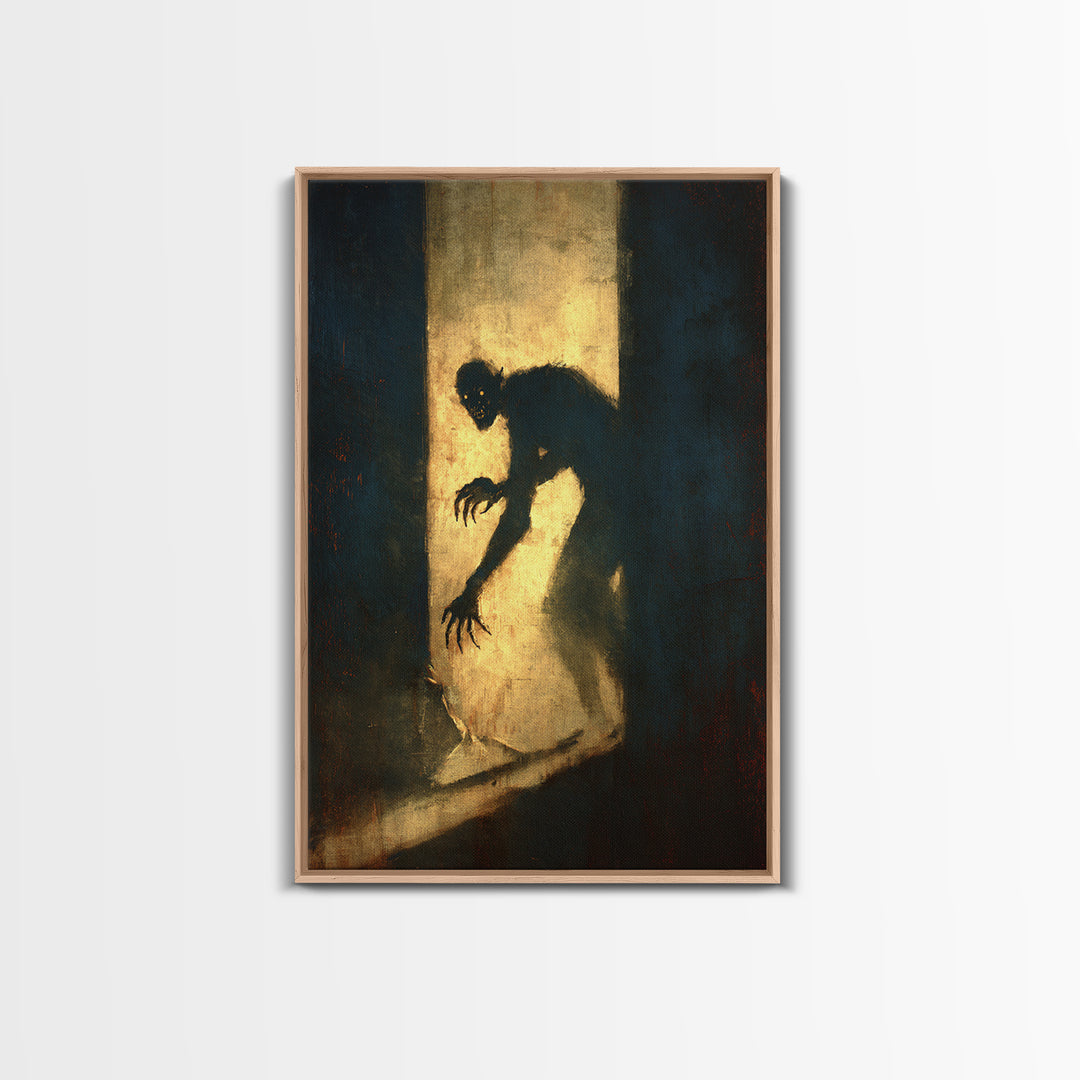 The Shadow Person, Gothic Nightmare Art, Vertical Wall Art, Dark Halloween Decor, Canvas Print, Halloween Wall Art, Statement Wall Art