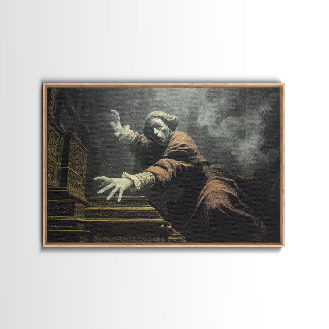 The Phantom Organist, Symbolist Gothic Landscape, Landscape Wall Art, Macabre Wall Art, Canvas Print, Halloween Wall Art