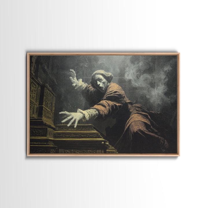 The Phantom Organist, Symbolist Gothic Landscape, Landscape Wall Art, Macabre Wall Art, Canvas Print, Halloween Wall Art