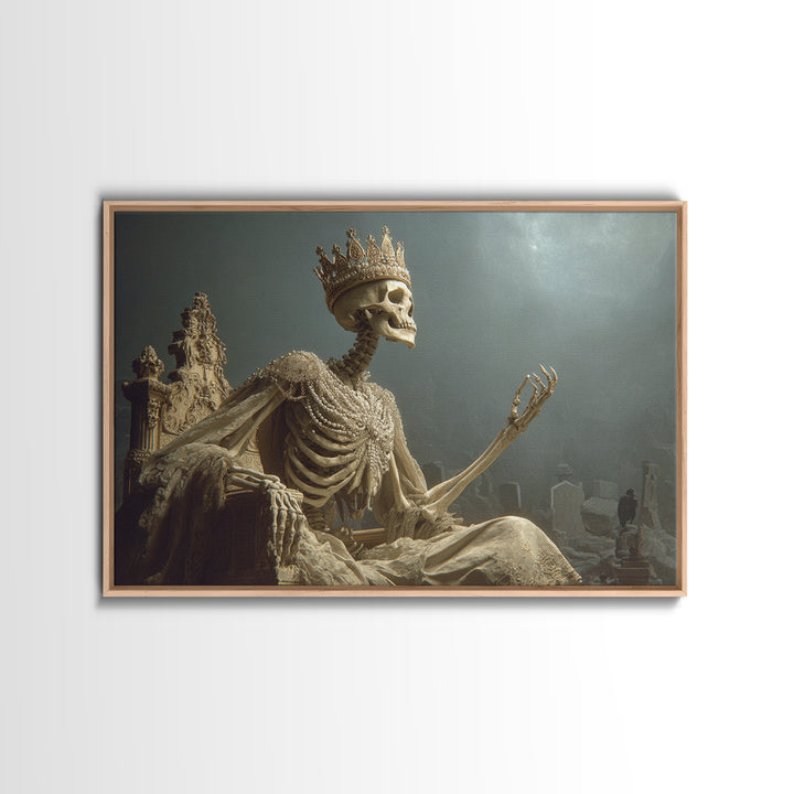 The Bone Queen, Romantic Gothic Landscape, Landscape Wall Art, Gothic Horror Wall Art, Canvas Print, Halloween Wall Art