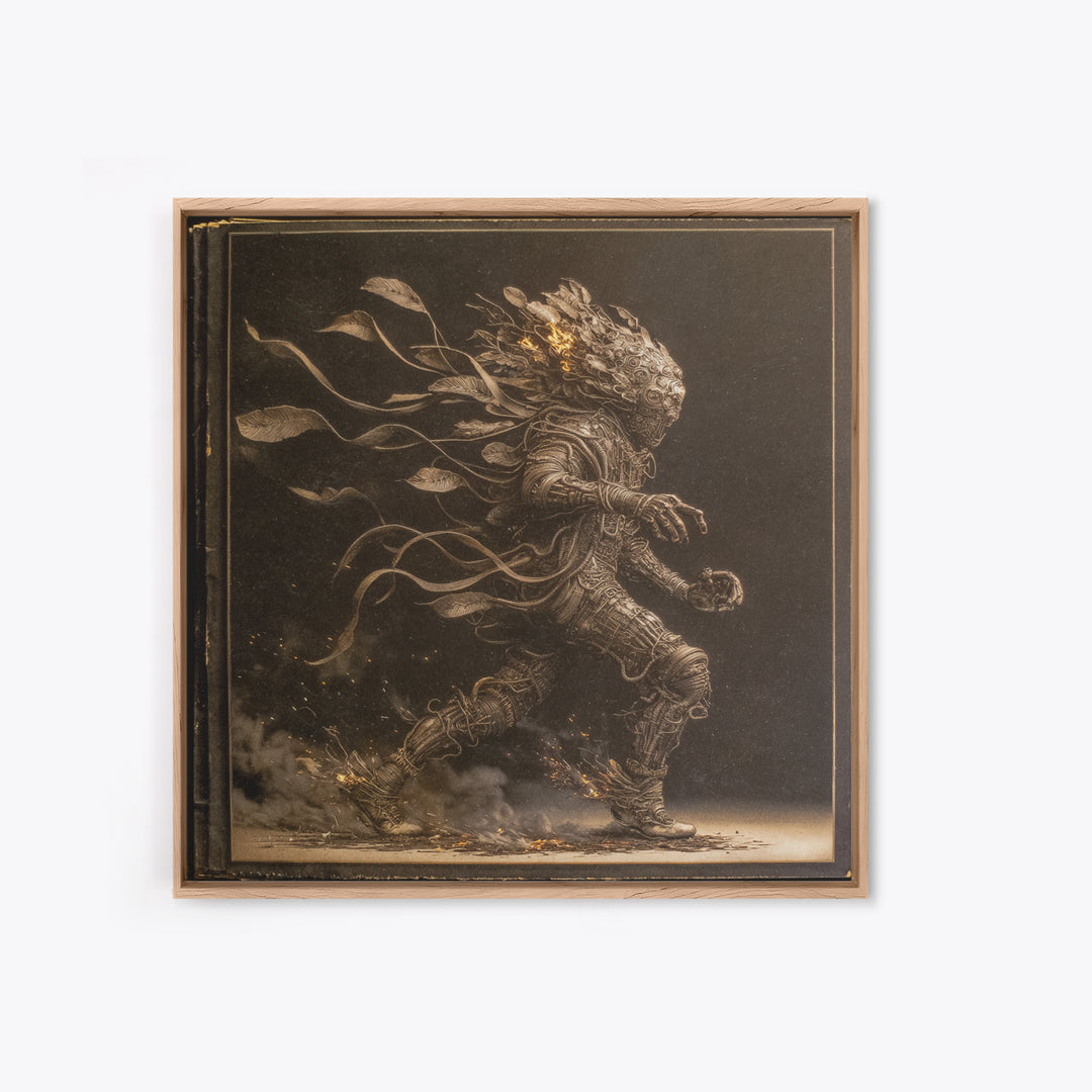The Candlewax Man, Biomechanical Horror Art, Square Wall Art, Macabre Wall Art, Canvas Print, Halloween Wall Art, Halloween Decor