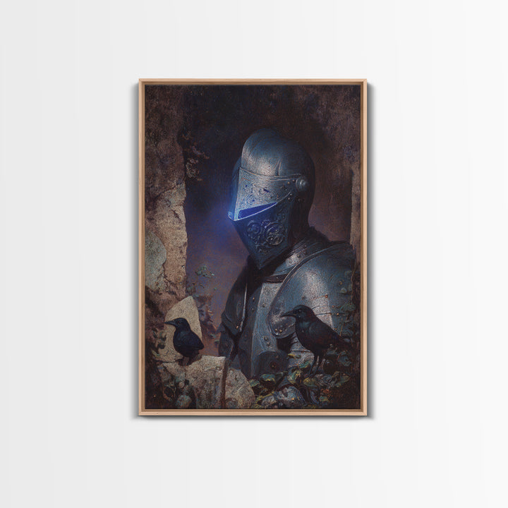 The Spectral Knight, Expressionist Gothic Art, Vertical Wall Art, Gothic Horror Wall Art, Canvas Print, Halloween Wall Art