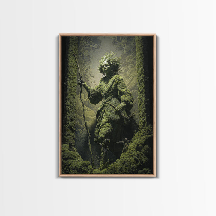 The Swamp Witch, Visionary Gothic Art, Vertical Wall Art, Dark Fantasy Wall Art, Canvas Print, Halloween Wall Art, Macabre Wall Art