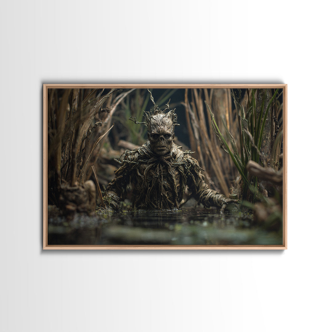 The Bog Mummy, Baroque Witchcraft Art, Landscape Wall Art, Dark Fantasy Wall Art, Canvas Print, Halloween Wall Art, Halloween Decor