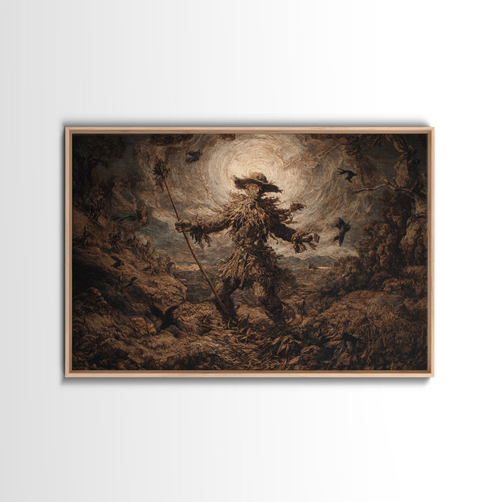 The Harvest Demon, Baroque Witchcraft Art, Landscape Wall Art, Gothic Horror Wall Art, Canvas Print, Halloween Wall Art, Halloween Decor