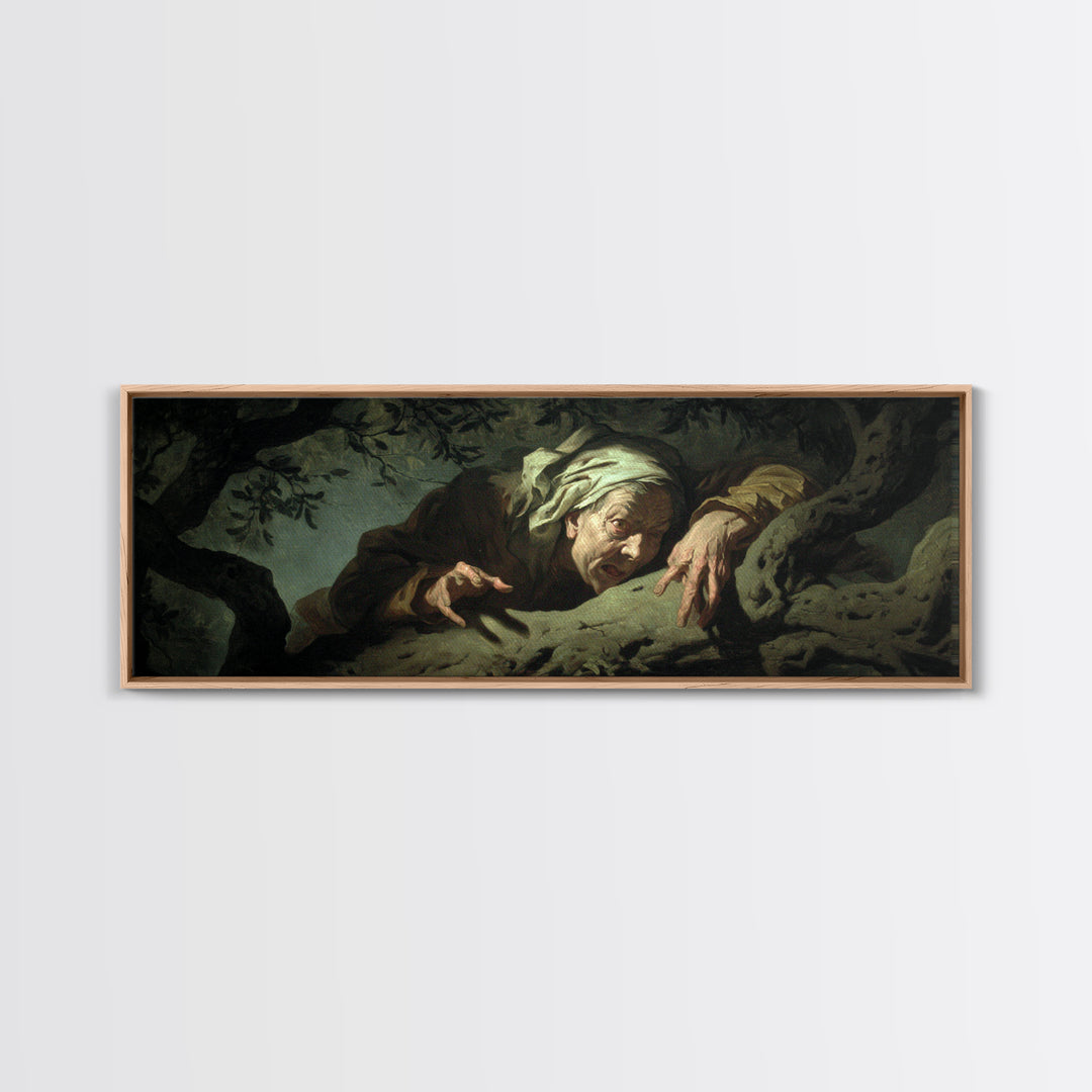 The Orchard Hag, Gothic Nightmare Art, Extra Wide Wall Art, Macabre Wall Art, Canvas Print, Halloween Wall Art, Gothic Home Decor
