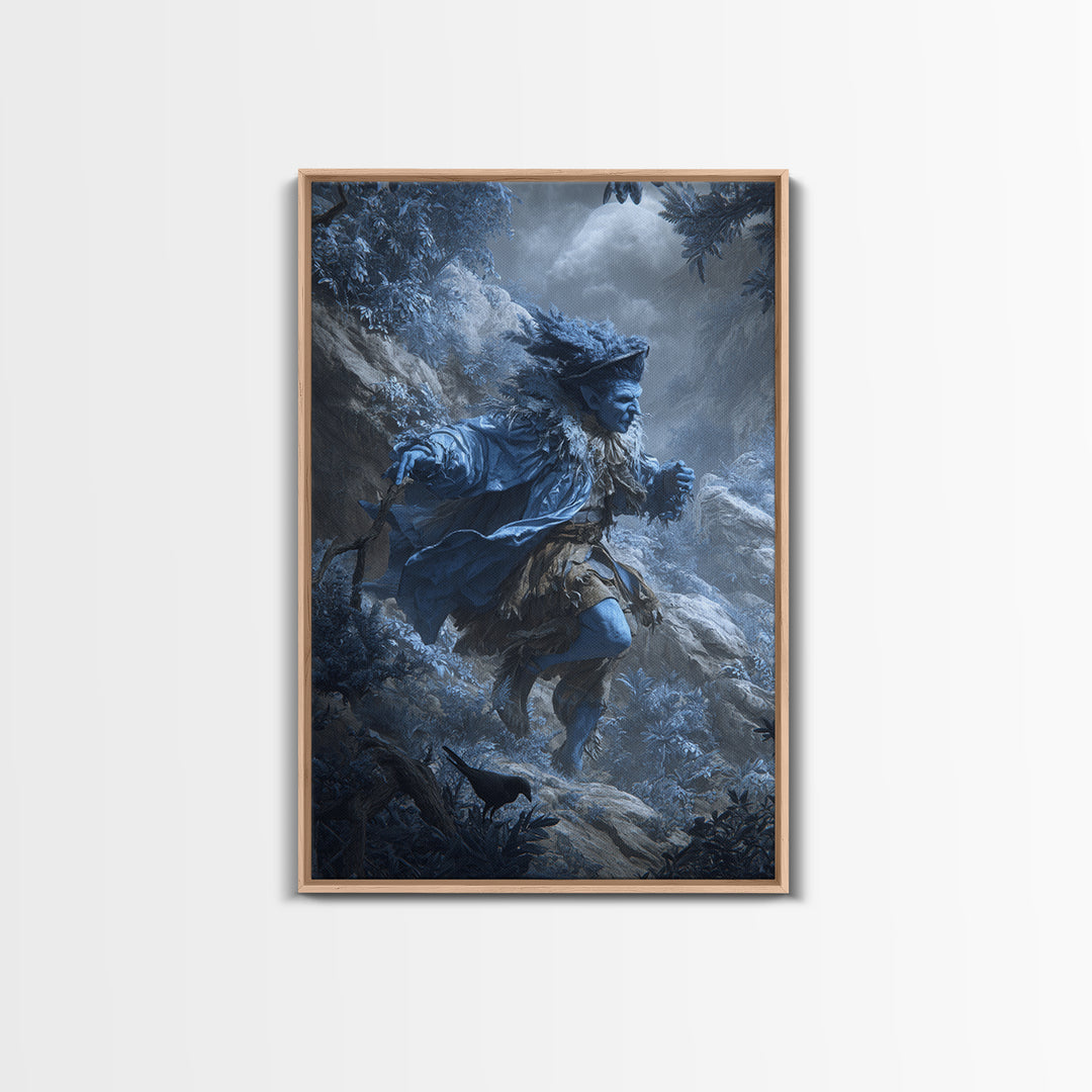 The Frost Goblin, Baroque Witchcraft Art, Vertical Wall Art, Gothic Horror Wall Art, Canvas Print, Halloween Wall Art, Macabre Wall Art