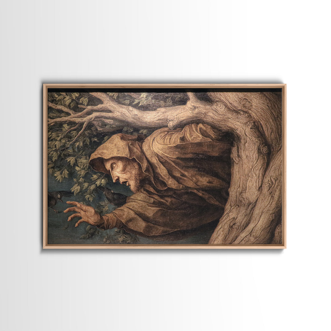 The Hollow-Tree Monster, Danse Macabre Art, Landscape Wall Art, Dark Halloween Decor, Canvas Print, Halloween Wall Art